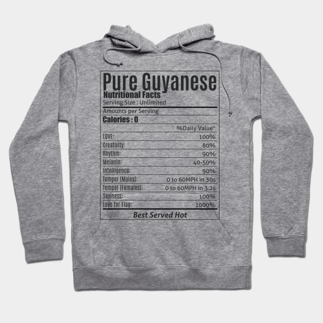 Pure 100% Guyanese West Indian Funny T-Shirt Hoodie by shewpdaddy